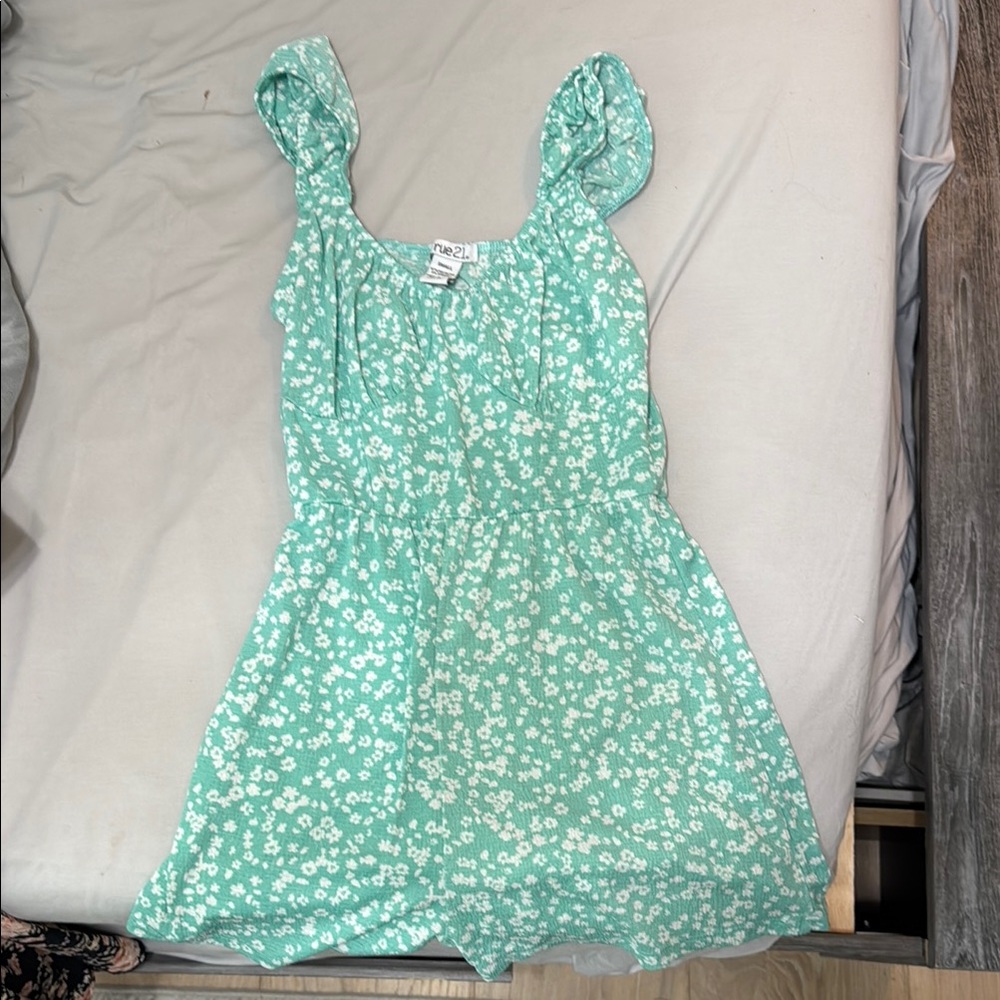 Floral Mint Green Romper